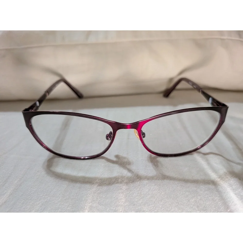 Bulova Eyeglasses, Frames Only, Alameda, 51-16-135, Metal/Plastic, Marsala/Red